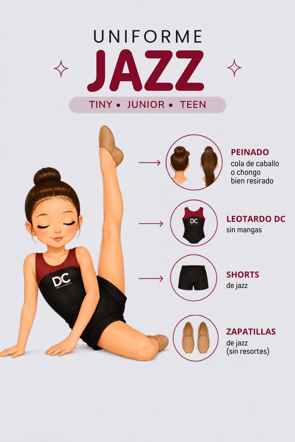 Uniforme Jazz — Tiny, Junior, Teen